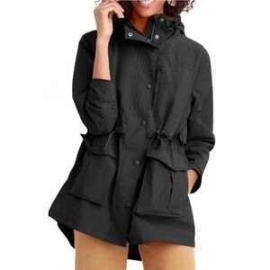 J. Crew Black Rain Jacket